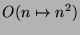 $\displaystyle \Omikron(n \mapelement n^2)$